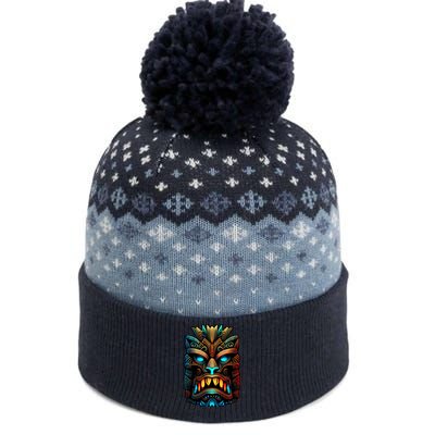 Get Ready For The Beach This Summer with Our Tiki Mask The Baniff Cuffed Pom Beanie