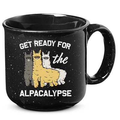 Get Ready For The Alpacalypse Funny Alpaca Fan Gift 15oz Campfire Ceramic Mug