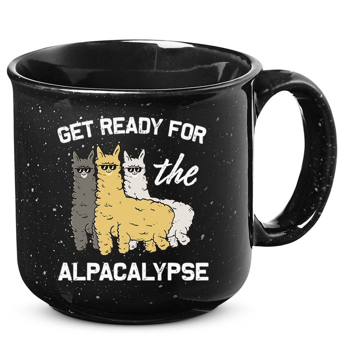 Get Ready For The Alpacalypse Funny Alpaca Fan Gift 15oz Campfire Ceramic Mug