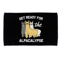 Get Ready For The Alpacalypse Funny Alpaca Fan Gift Microfiber Hand Towel