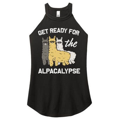 Get Ready For The Alpacalypse Funny Alpaca Fan Gift Women's Perfect Tri Rocker Tank