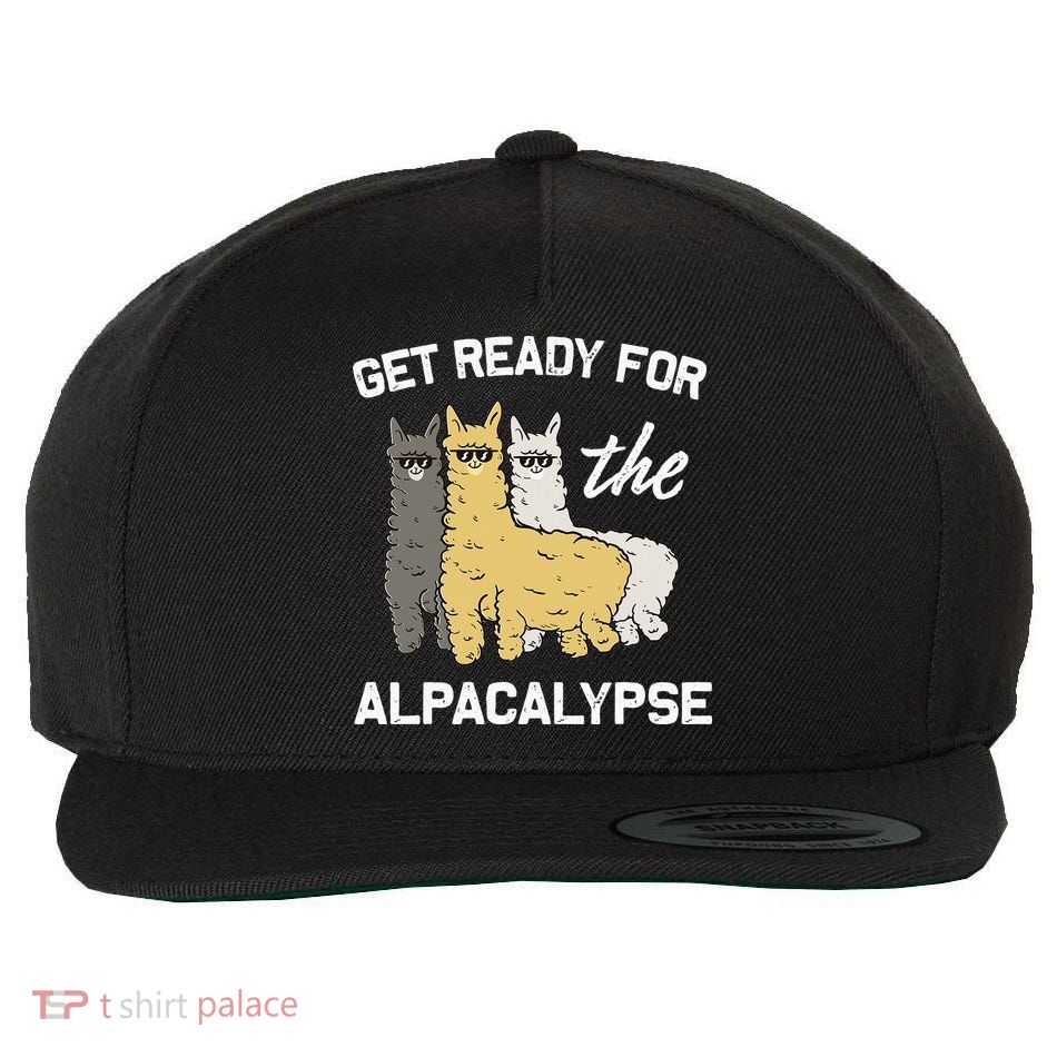 Get Ready For The Alpacalypse Funny Alpaca Fan Gift Wool Snapback Cap