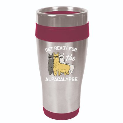 Get Ready For The Alpacalypse Funny Alpaca Fan Gift 16oz Travel Tumbler