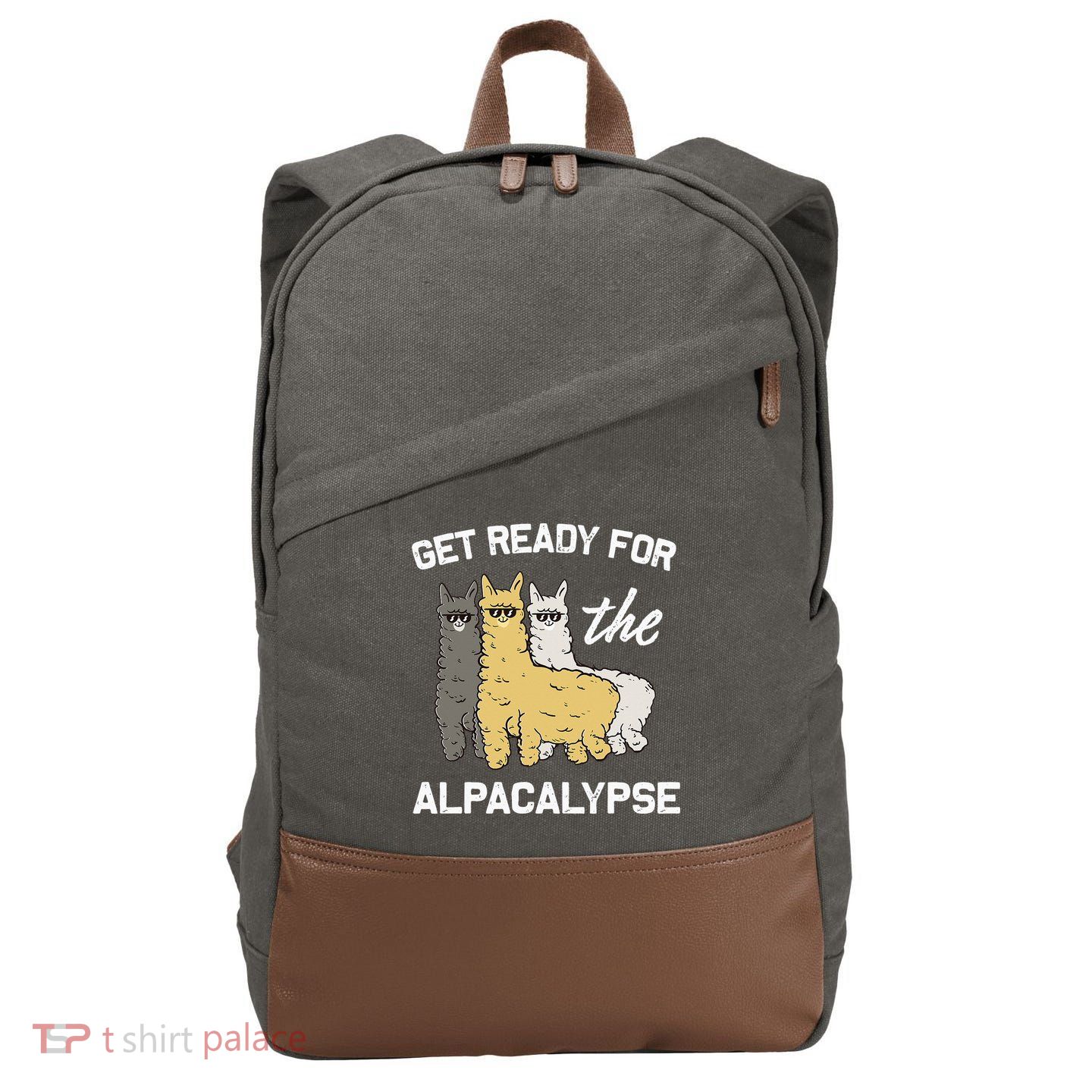 Get Ready For The Alpacalypse Funny Alpaca Fan Gift Cotton Canvas Backpack