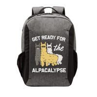 Get Ready For The Alpacalypse Funny Alpaca Fan Gift Vector Backpack
