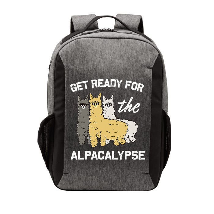Get Ready For The Alpacalypse Funny Alpaca Fan Gift Vector Backpack