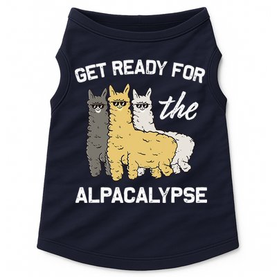 Get Ready For The Alpacalypse Funny Alpaca Fan Gift Doggie Tank