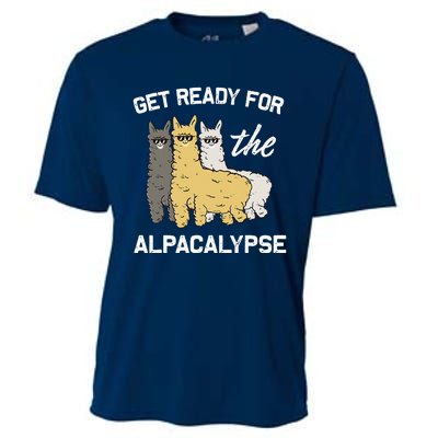 Get Ready For The Alpacalypse Funny Alpaca Fan Gift Cooling Performance Crew T-Shirt