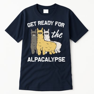 Get Ready For The Alpacalypse Funny Alpaca Fan Gift Tall T-Shirt