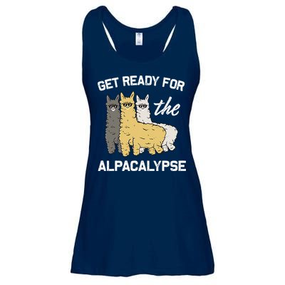 Get Ready For The Alpacalypse Funny Alpaca Fan Gift Ladies Essential Flowy Tank