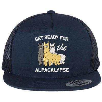 Get Ready For The Alpacalypse Funny Alpaca Fan Gift Flatbill Hat