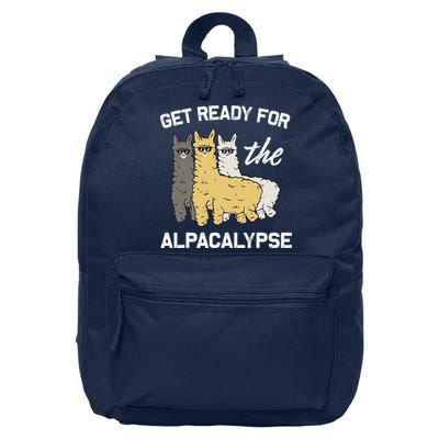 Get Ready For The Alpacalypse Funny Alpaca Fan Gift 16 in Basic Backpack