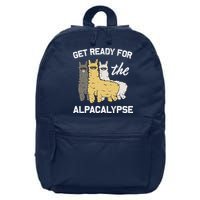 Get Ready For The Alpacalypse Funny Alpaca Fan Gift 16 in Basic Backpack