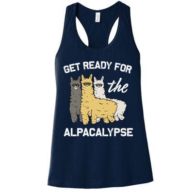 Get Ready For The Alpacalypse Funny Alpaca Fan Gift Womens Tank Top
