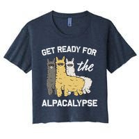 Get Ready For The Alpacalypse Funny Alpaca Fan Gift Crop Top