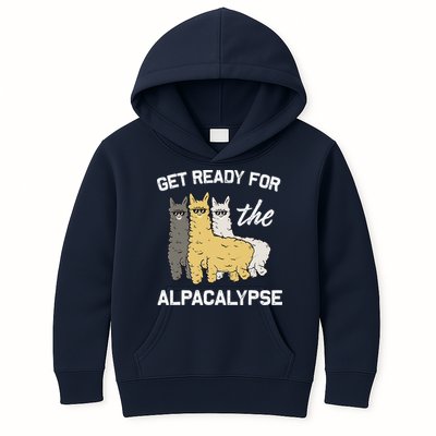 Get Ready For The Alpacalypse Funny Alpaca Fan Gift Kids Hoodie