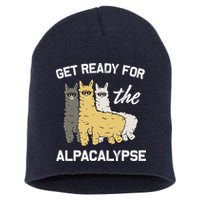 Get Ready For The Alpacalypse Funny Alpaca Fan Gift Short Acrylic Beanie