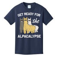 Get Ready For The Alpacalypse Funny Alpaca Fan Gift Kids T-Shirt