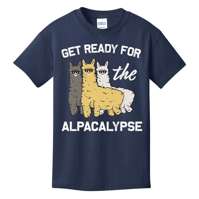 Get Ready For The Alpacalypse Funny Alpaca Fan Gift Kids T-Shirt