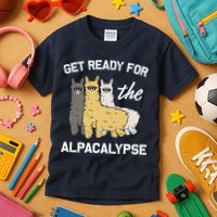 Get Ready For The Alpacalypse Funny Alpaca Fan Gift Kids T-Shirt