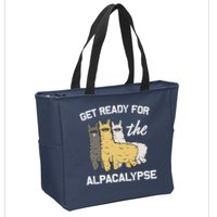 Get Ready For The Alpacalypse Funny Alpaca Fan Gift Zip Tote Bag
