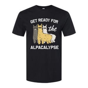 Get Ready For The Alpacalypse Funny Alpaca Fan Gift Softstyle CVC T-Shirt