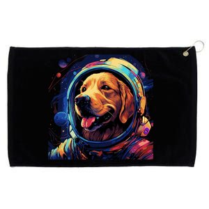 Golden Retriever Funny Golden Retriever Astronaut Grommeted Golf Towel