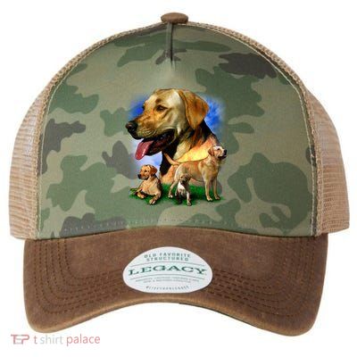 Golden Retriever Family Of Dogs Portrait Legacy Tie Dye Trucker Hat