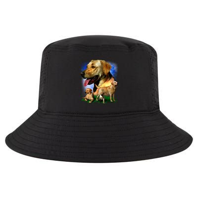 Golden Retriever Family Of Dogs Portrait Cool Comfort Performance Bucket Hat