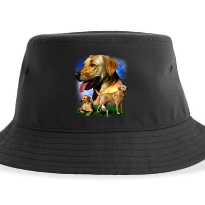 Golden Retriever Family Of Dogs Portrait Sustainable Bucket Hat