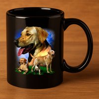 Golden Retriever Family Of Dogs Portrait 11oz C Handle Ceramic Mug
