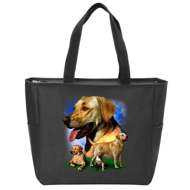 Golden Retriever Family Of Dogs Portrait Zip Tote Bag