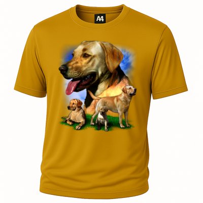 Golden Retriever Family Of Dogs Portrait Performance Shirt