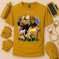 Golden Retriever Family Of Dogs Portrait Cooling Performance Crew T-Shirt