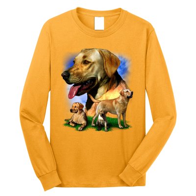 Golden Retriever Family Of Dogs Portrait Long Sleeve Shirt