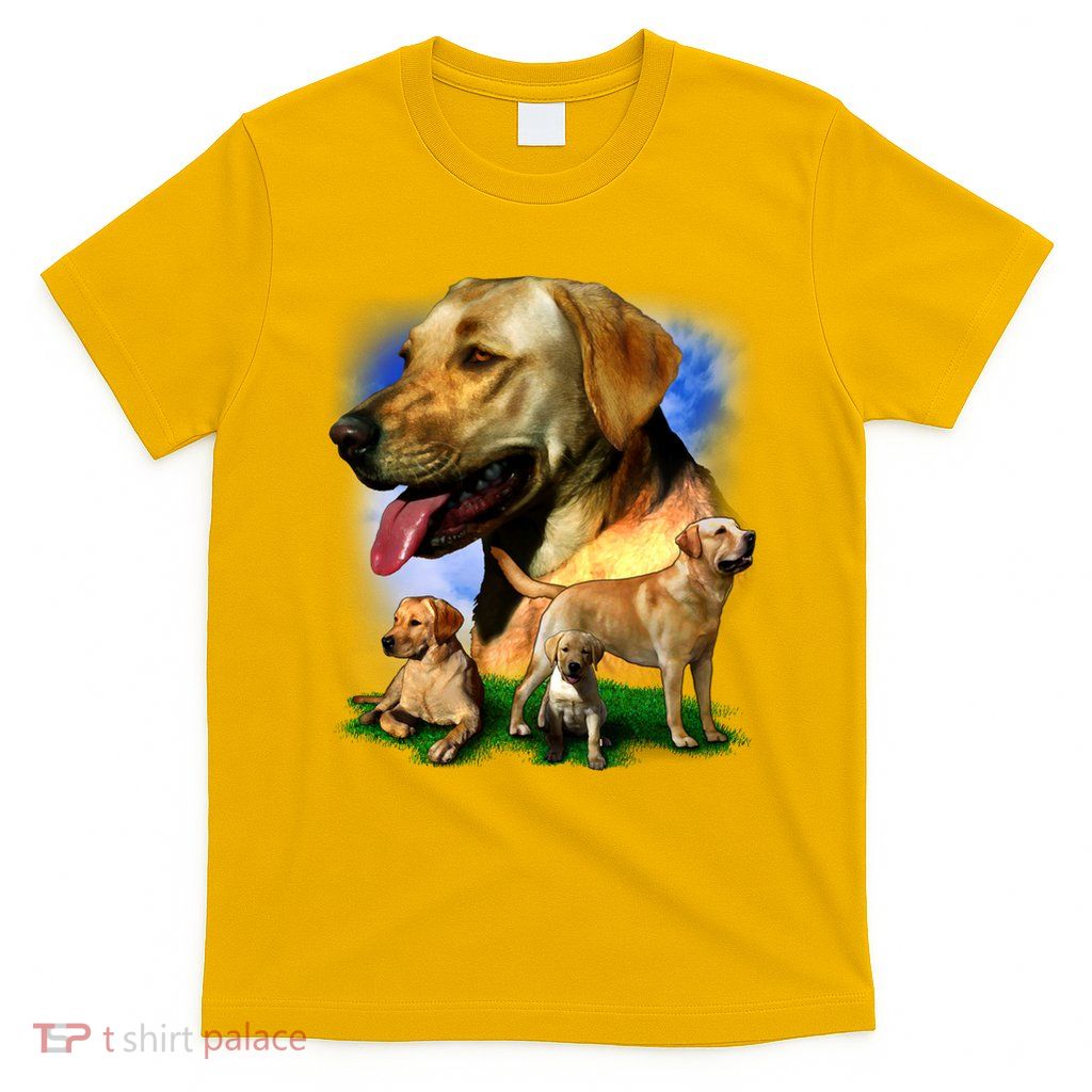 Golden Retriever Family Of Dogs Portrait T-Shirt