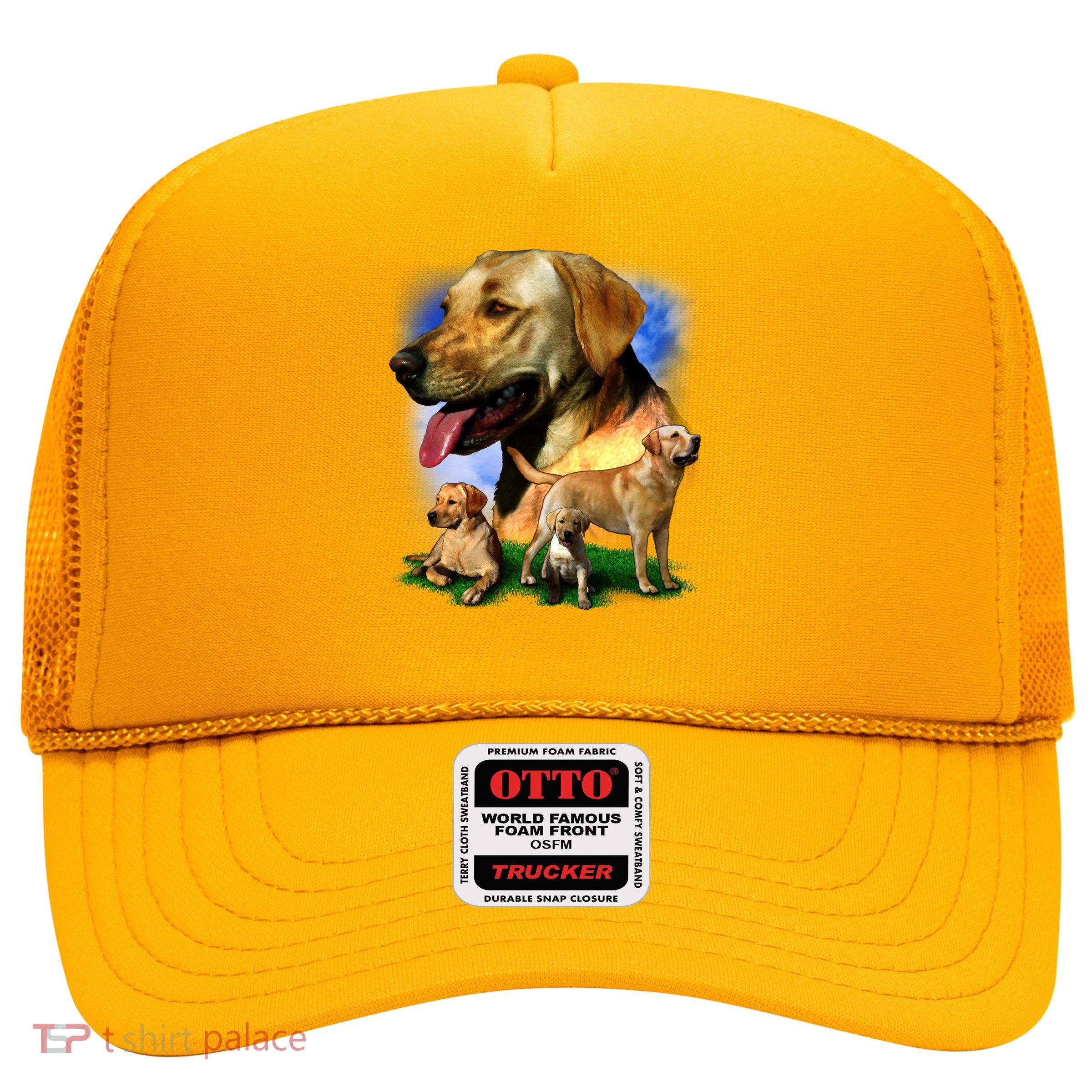 Golden Retriever Family Of Dogs Portrait Trucker Hat