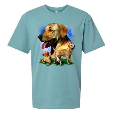 Golden Retriever Family Of Dogs Portrait Sueded Cloud Jersey T-Shirt