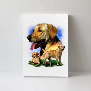 Golden Retriever Family Of Dogs Portrait Canvas