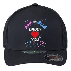 Gender Reveal For Dad Blue Daddy Loves You Hoodie Flexfit Unipanel Trucker Cap