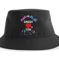 Gender Reveal For Dad Blue Daddy Loves You Hoodie Sustainable Bucket Hat