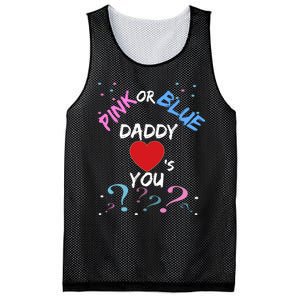 Gender Reveal For Dad Blue Daddy Loves You Hoodie Mesh Reversible Basketball Jersey Tank