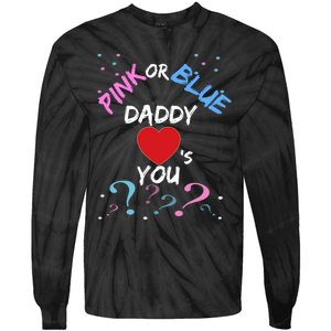 Gender Reveal For Dad Blue Daddy Loves You Hoodie Tie-Dye Long Sleeve Shirt