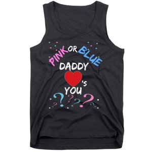 Gender Reveal For Dad Blue Daddy Loves You Hoodie Tank Top