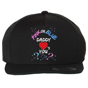 Gender Reveal For Dad Blue Daddy Loves You Hoodie Wool Snapback Cap