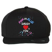 Gender Reveal For Dad Blue Daddy Loves You Hoodie Wool Snapback Cap