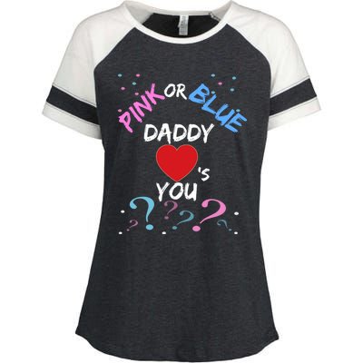 Gender Reveal For Dad Blue Daddy Loves You Hoodie Enza Ladies Jersey Colorblock Tee