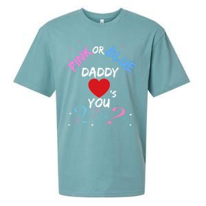 Gender Reveal For Dad Blue Daddy Loves You Hoodie Sueded Cloud Jersey T-Shirt