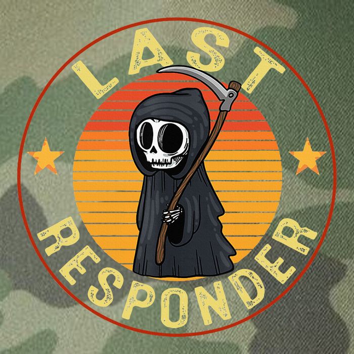 Grim Reaper Funny Dark Meme Mortician Last Responder Legacy Tie Dye Trucker Hat