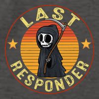 Grim Reaper Funny Dark Meme Mortician Last Responder Vector Backpack